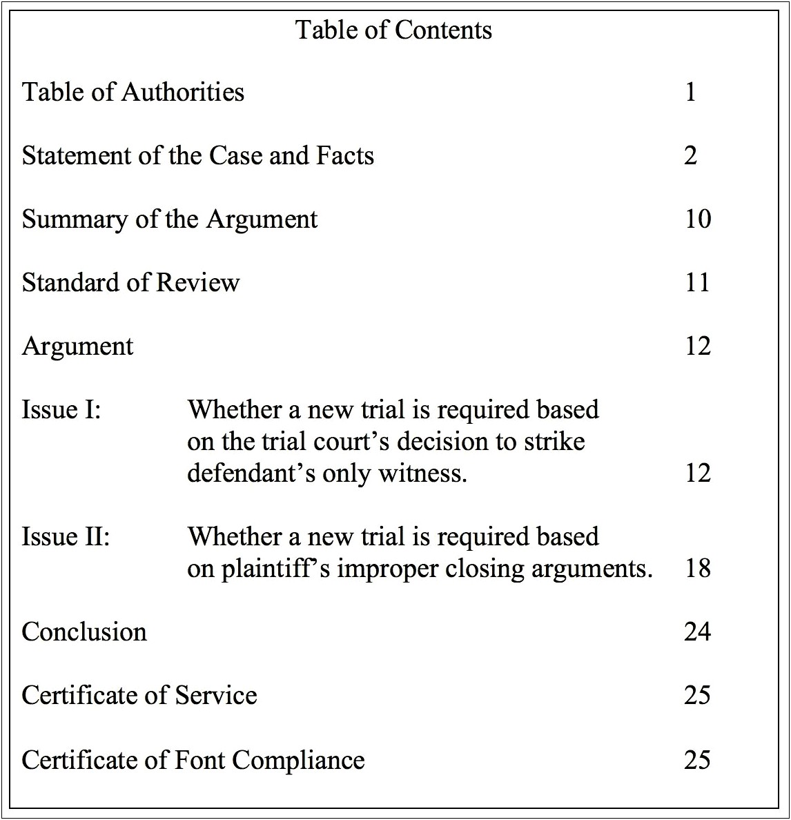 100 Free Appellate Brief Template Word