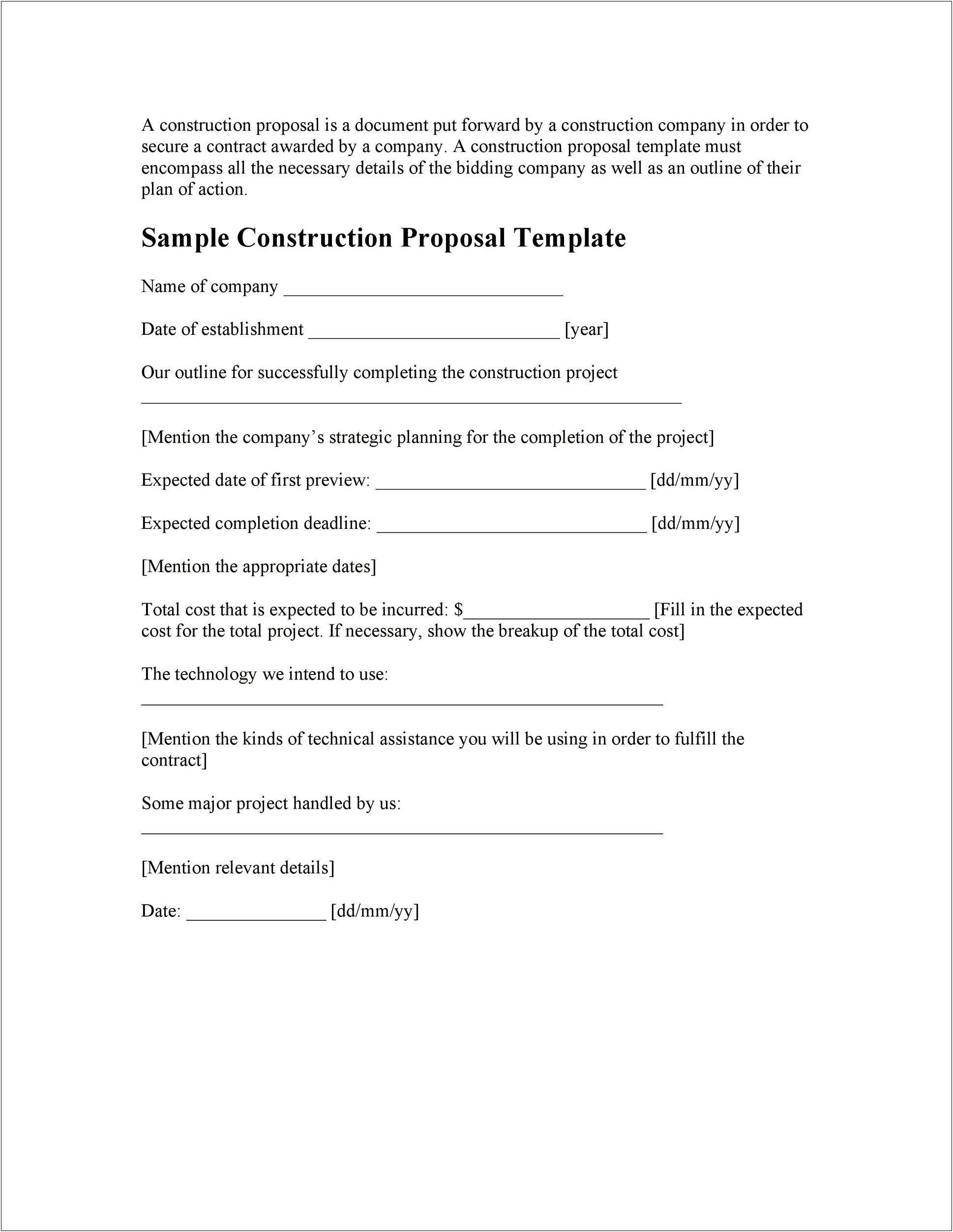 100 Free Business Proposal Template Samples