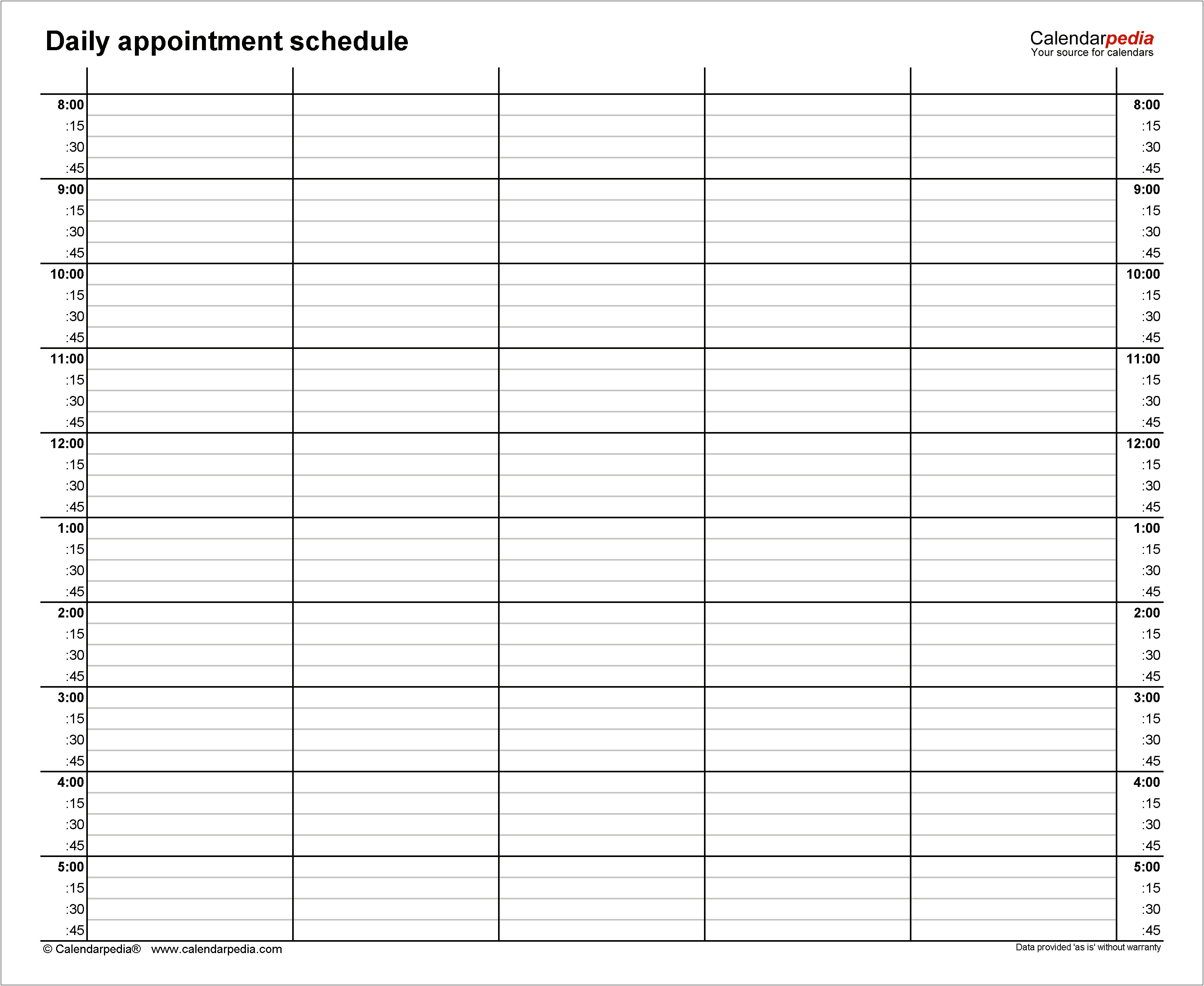 15 Minute Daily Planner Template Pdf Free