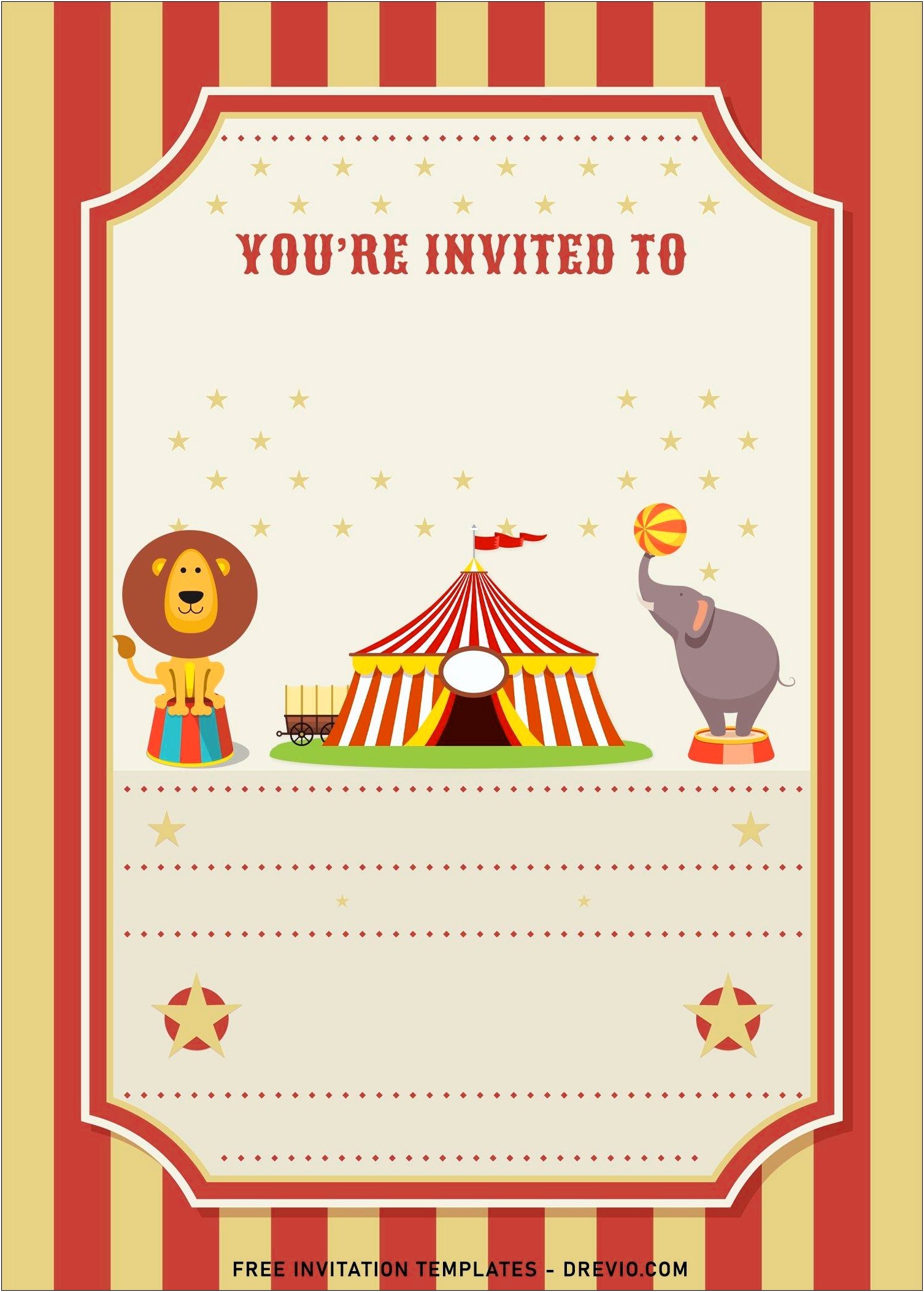 1st Birthday Invitation Template Free Flower Elephant