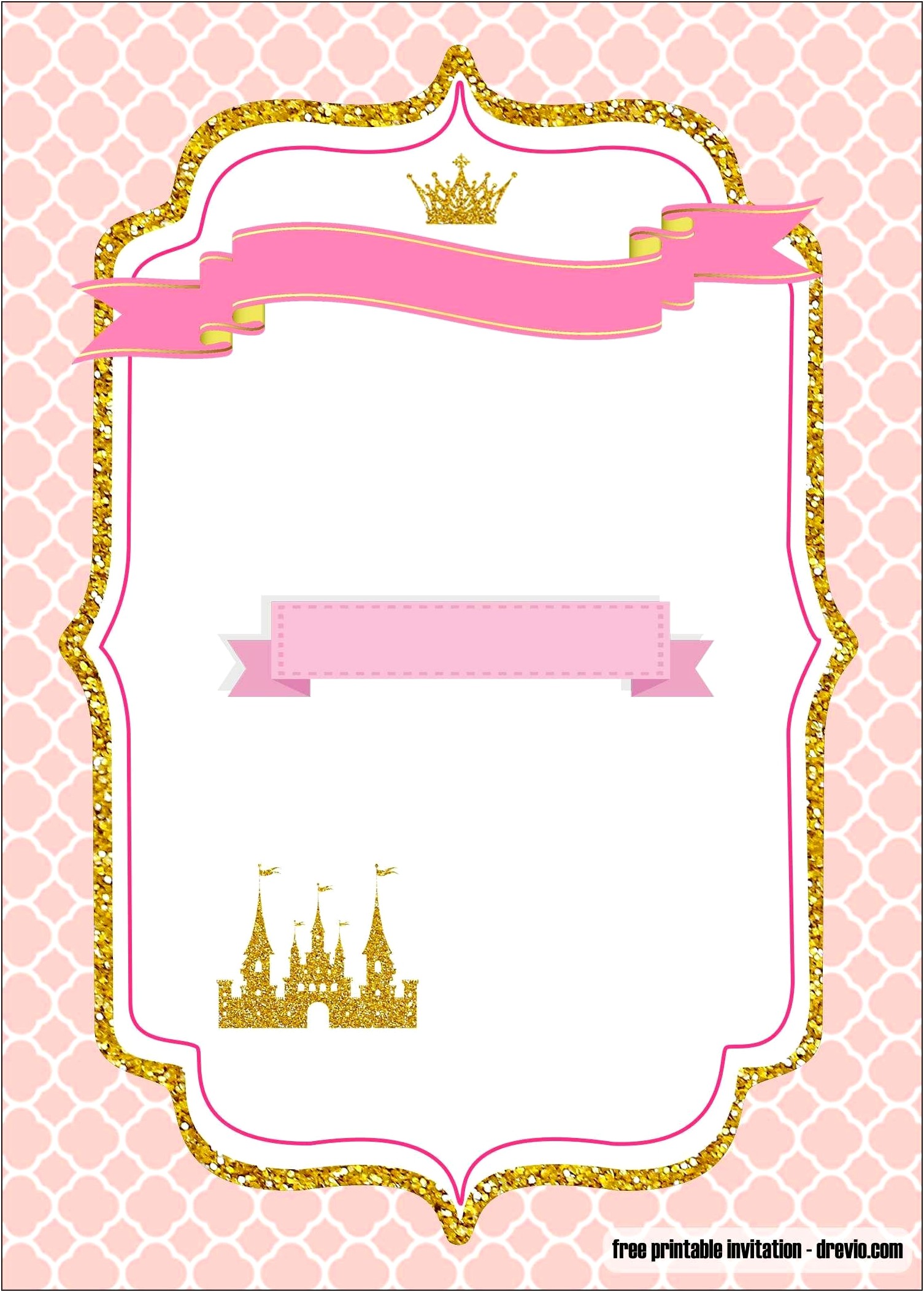 1st Birthday Princess Invitation Templates Free