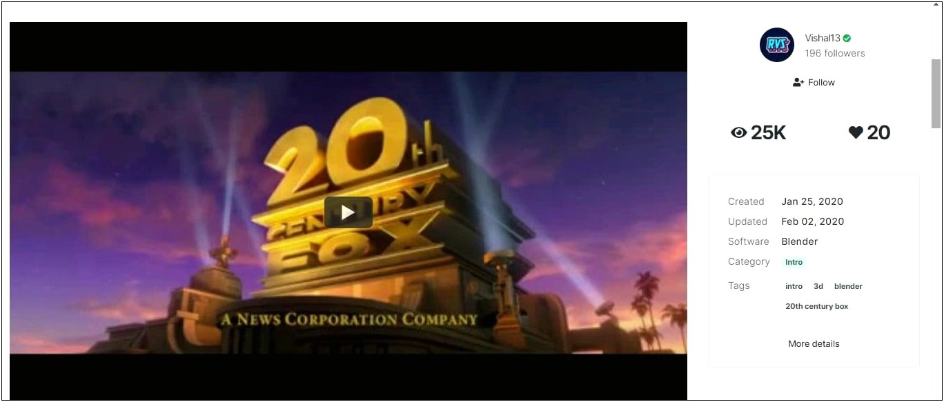 20 Century Fox After Effects Template Free