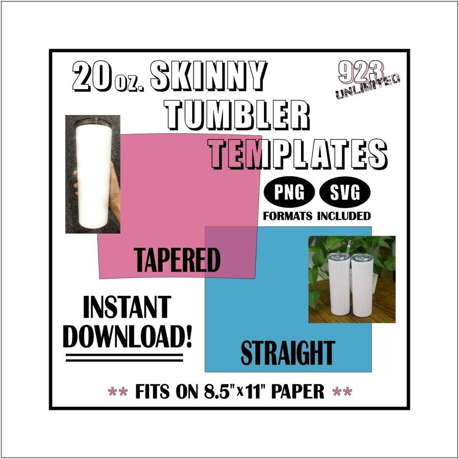 20 Oz Tumbler Free Template Download