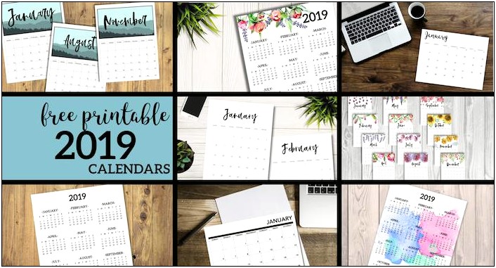 2018 Calendar Printable Free Template Paper Trail Design