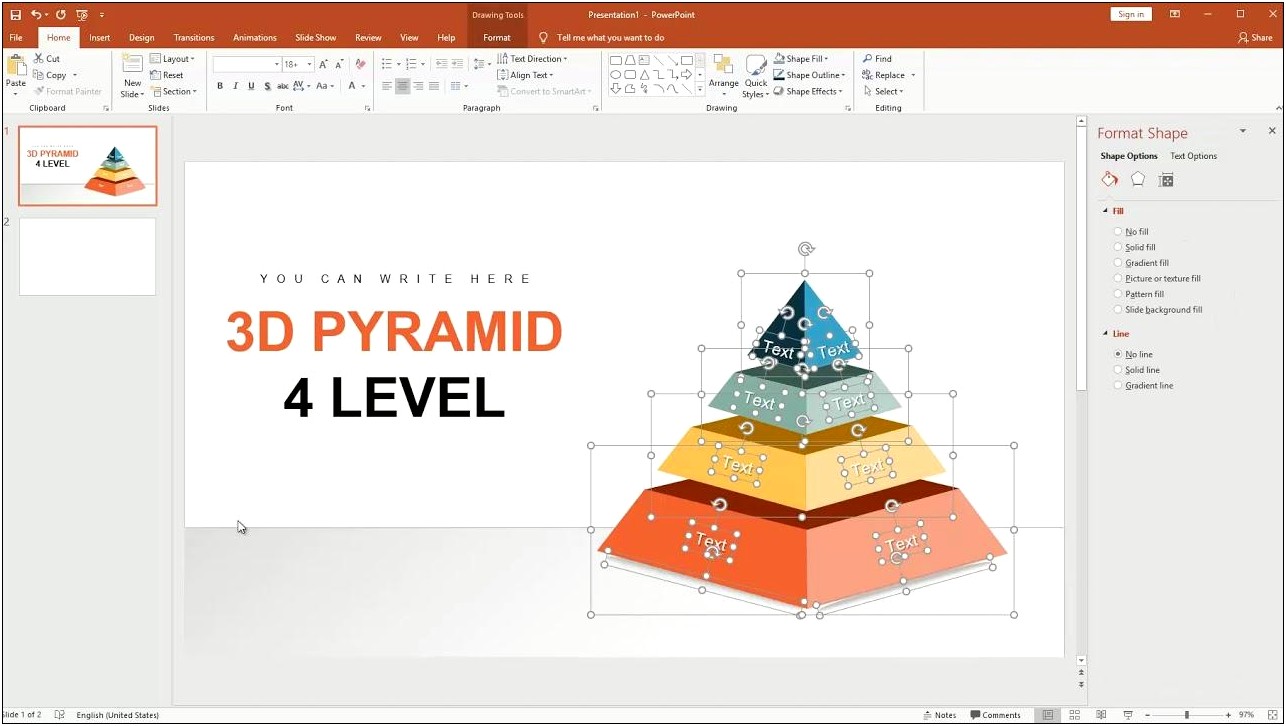 2019 Free Powerpoint Pyramid Chart Template