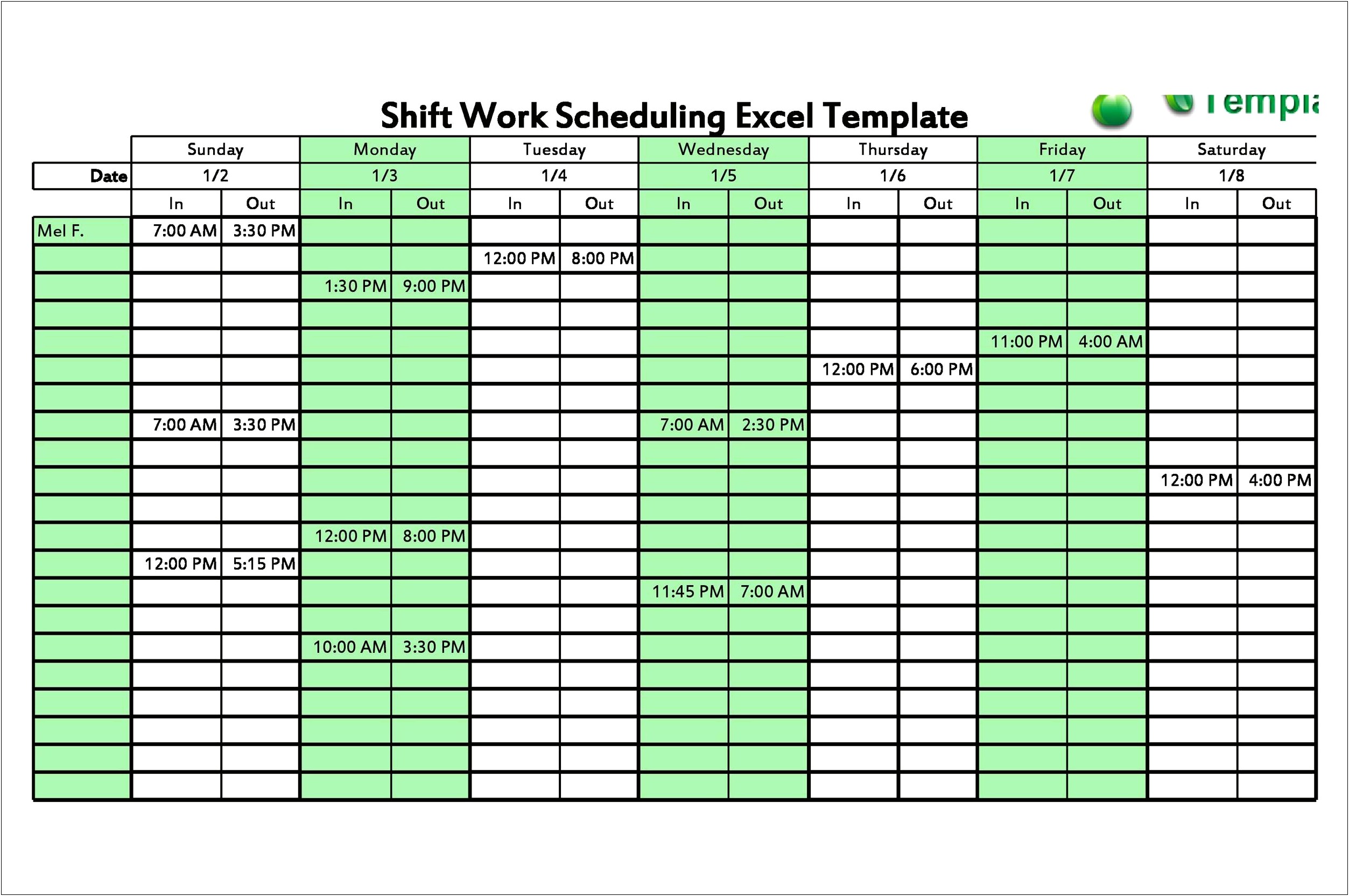 24hr Police Shift Schedule Free Templates