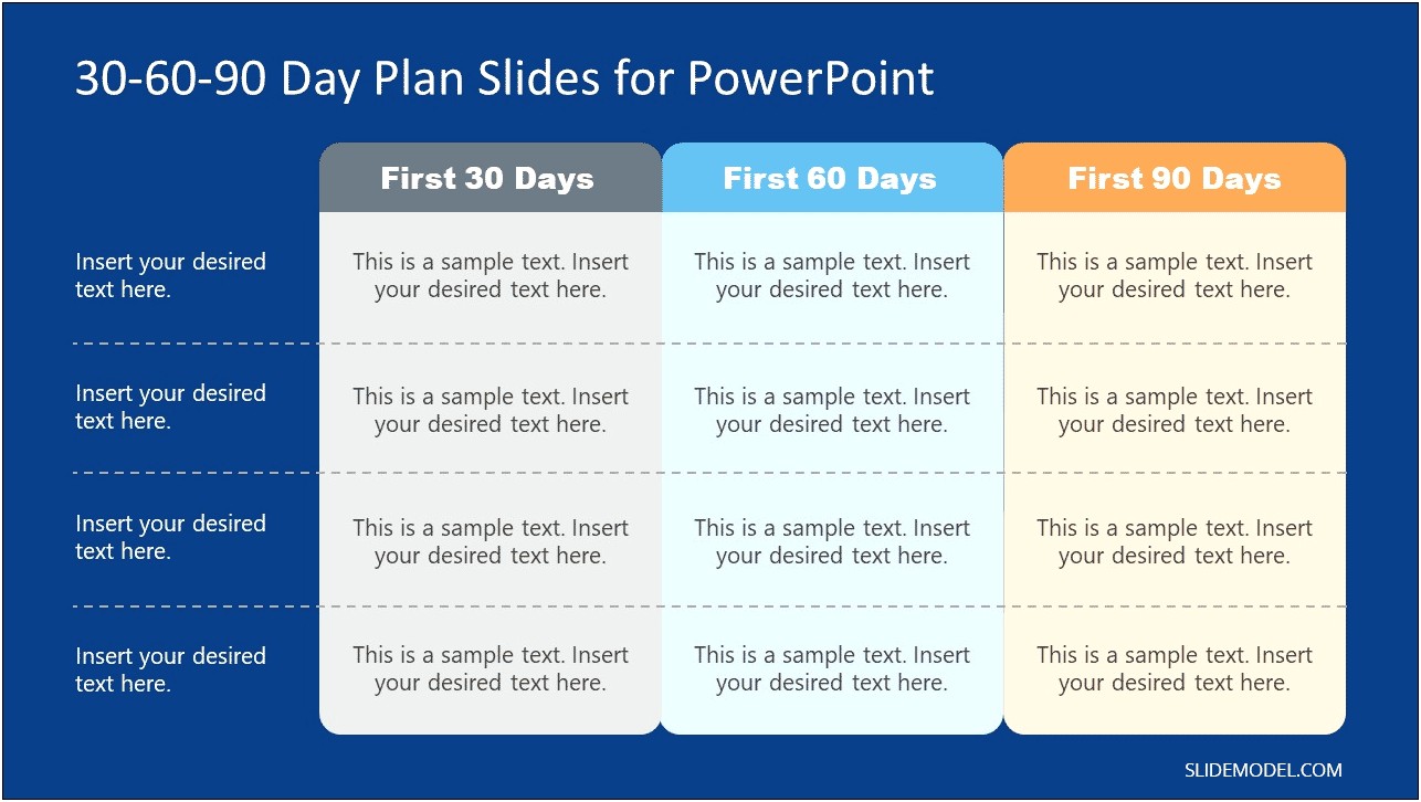 30 60 90 Day Plan Templates Free