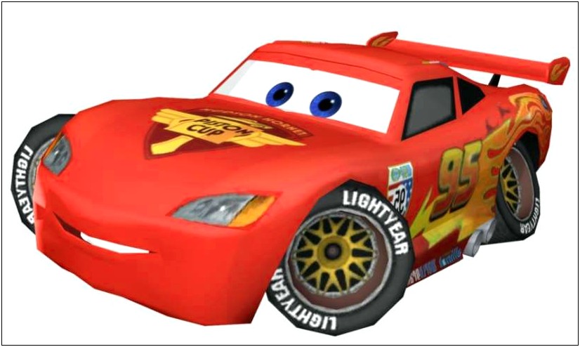 3d Lightning Mcqueen Car Template Free