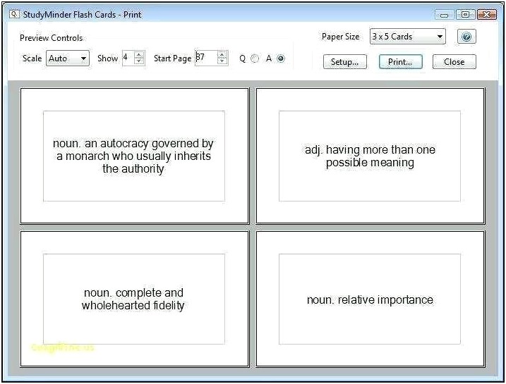 3x5 Template For Word Download Free