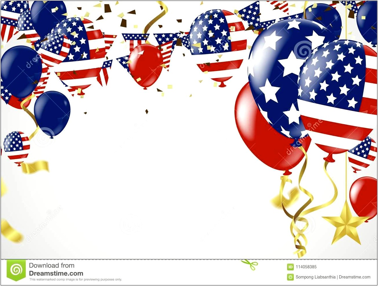 4th Of July Template Cards Free