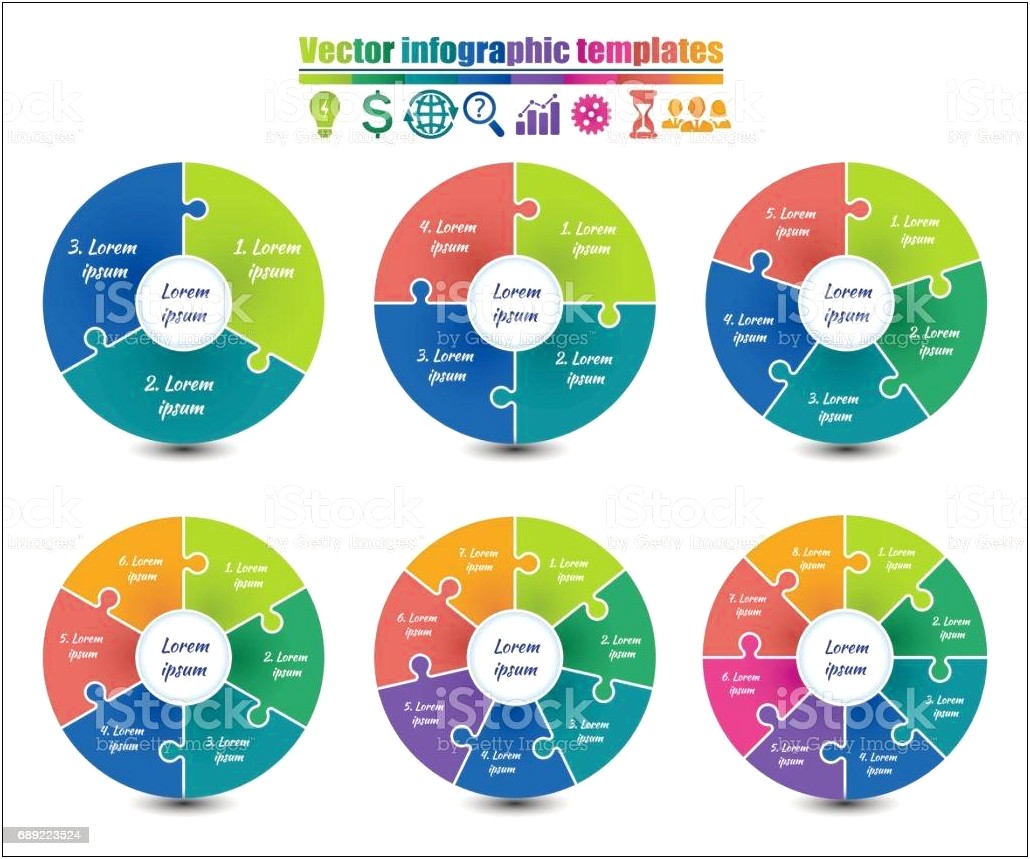 5 Piece Cicular Puzzle Powerpoint Template Free