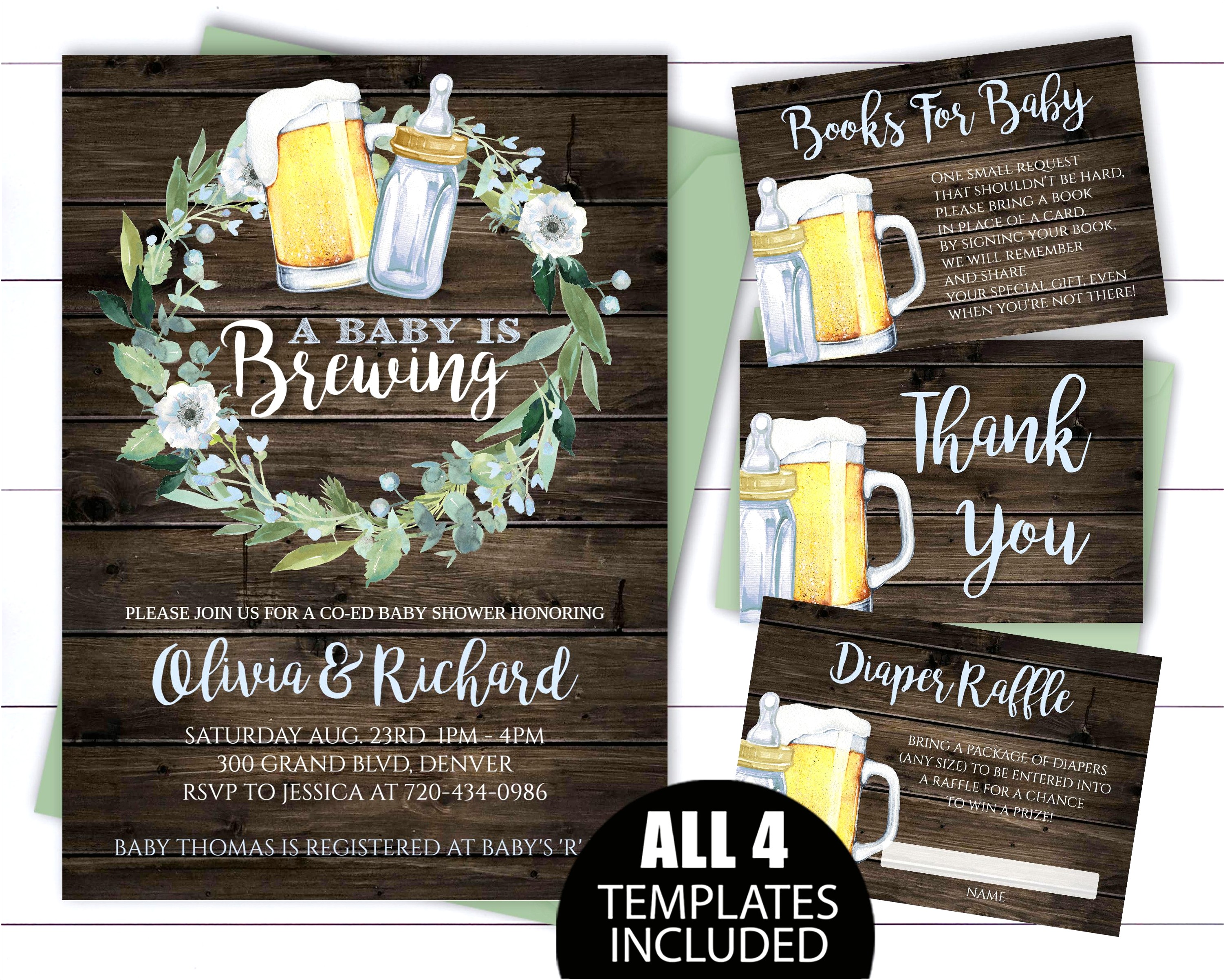 A Baby Is Brewing Free Printable Template