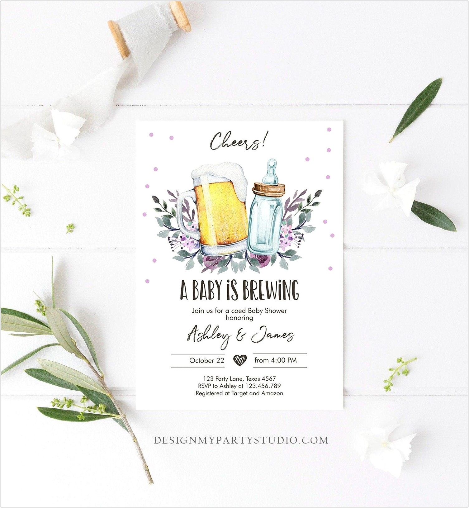 A Baby Is Brewing Invitation Template Free