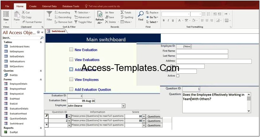 Ms Access Crm Template Free Download Templates : Resume Designs
