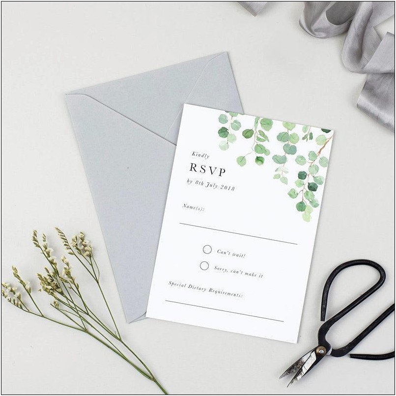 Add Dietary Restrictions To Wedding Invitation