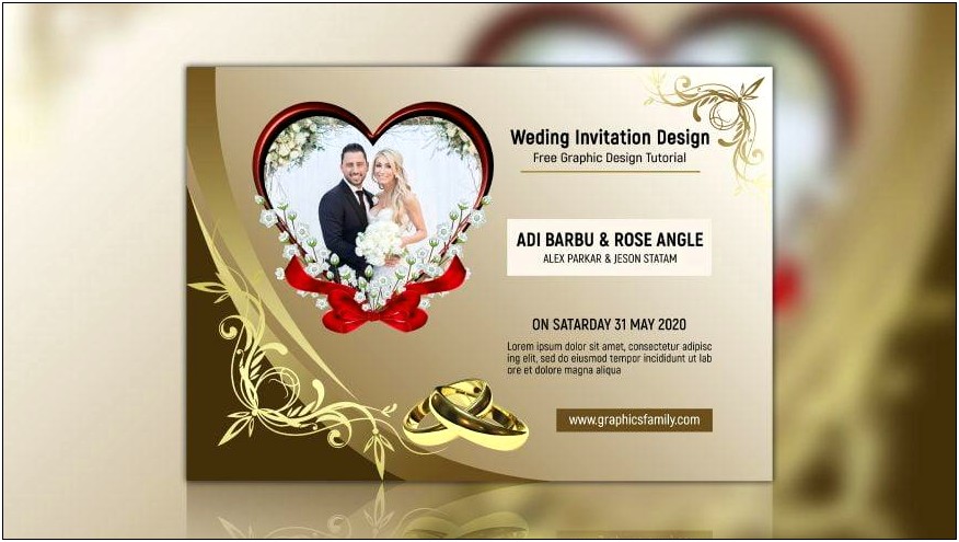 Adobe Illustrator Wedding Invitation Template Free