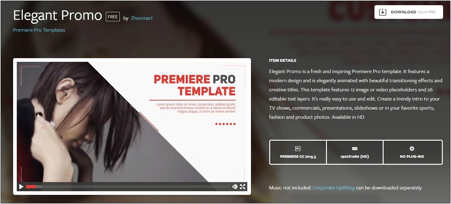 Adobe Premiere Project Templates Free Download