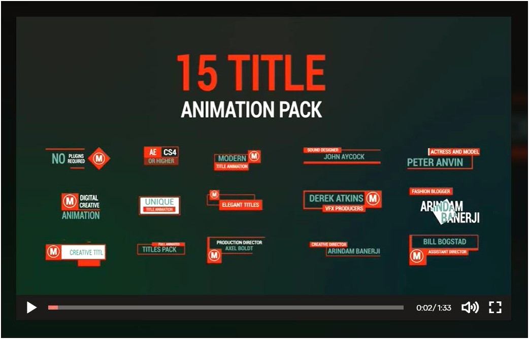 After Effects Minimal Title Templates Free Download