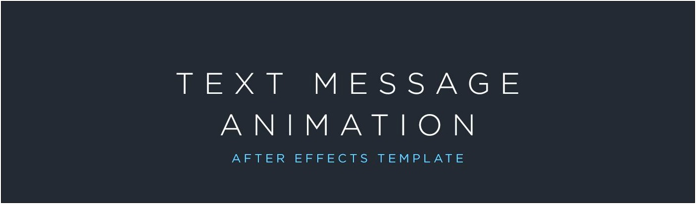 After Effects Text Reveal Template Free