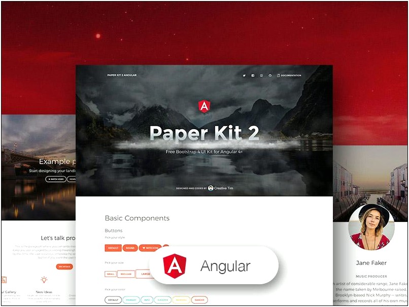 Angular 2 Material Design Template Free Download