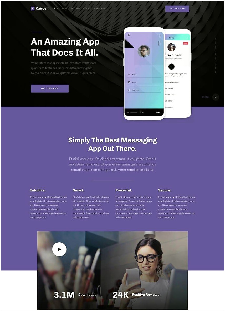 Angular Material Landing Page Template Free Templates : Resume