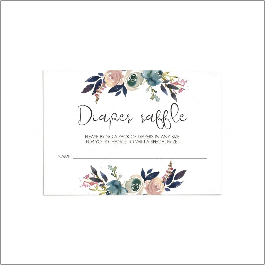 Baby Shower Diaper Raffle Template Free