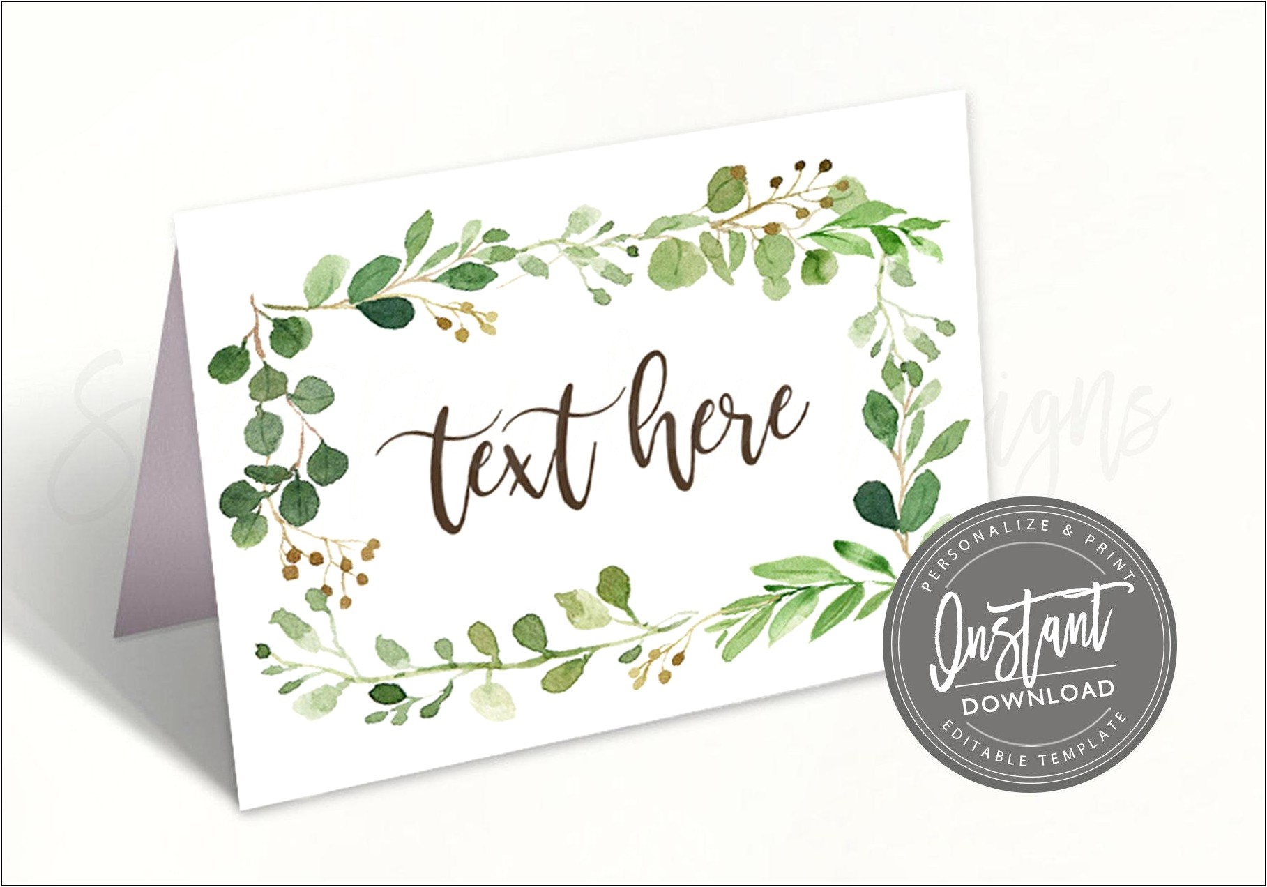 Baby Shower Place Card Template Free