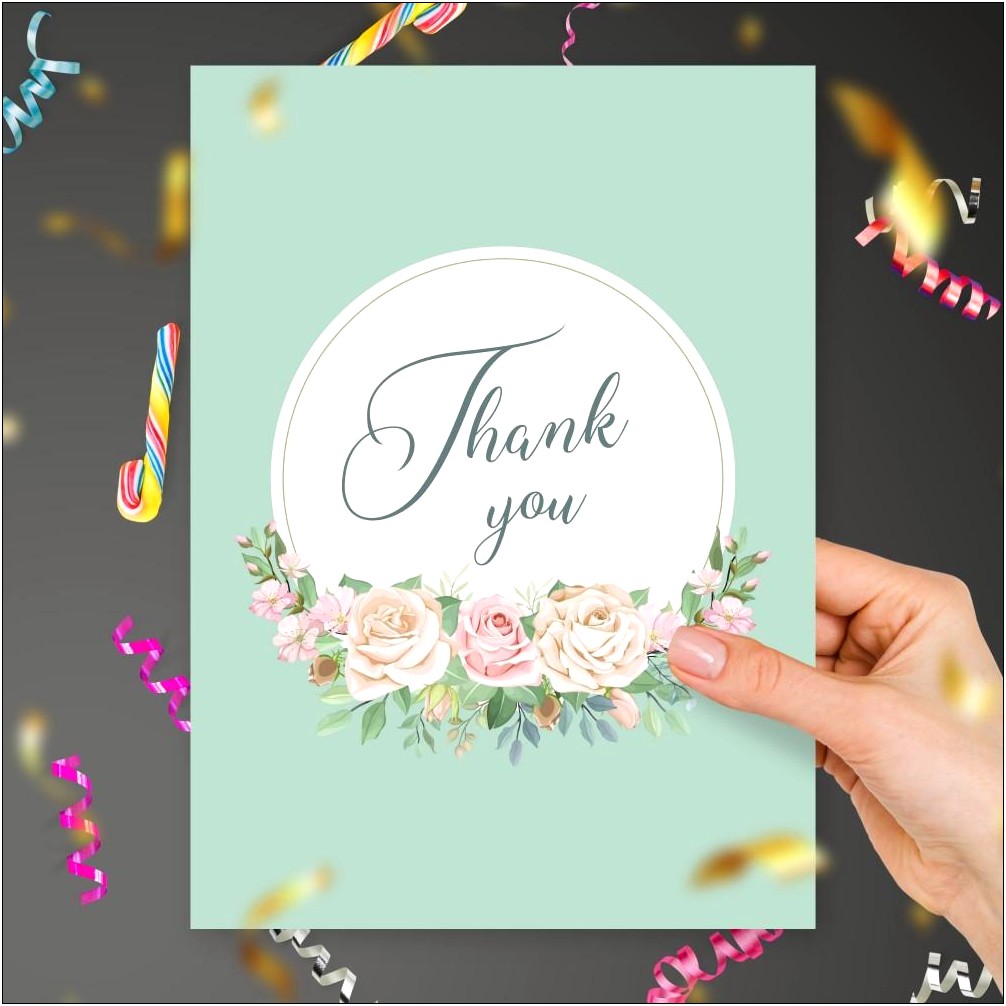 Baby Shower Thank You Card Template Free Customization