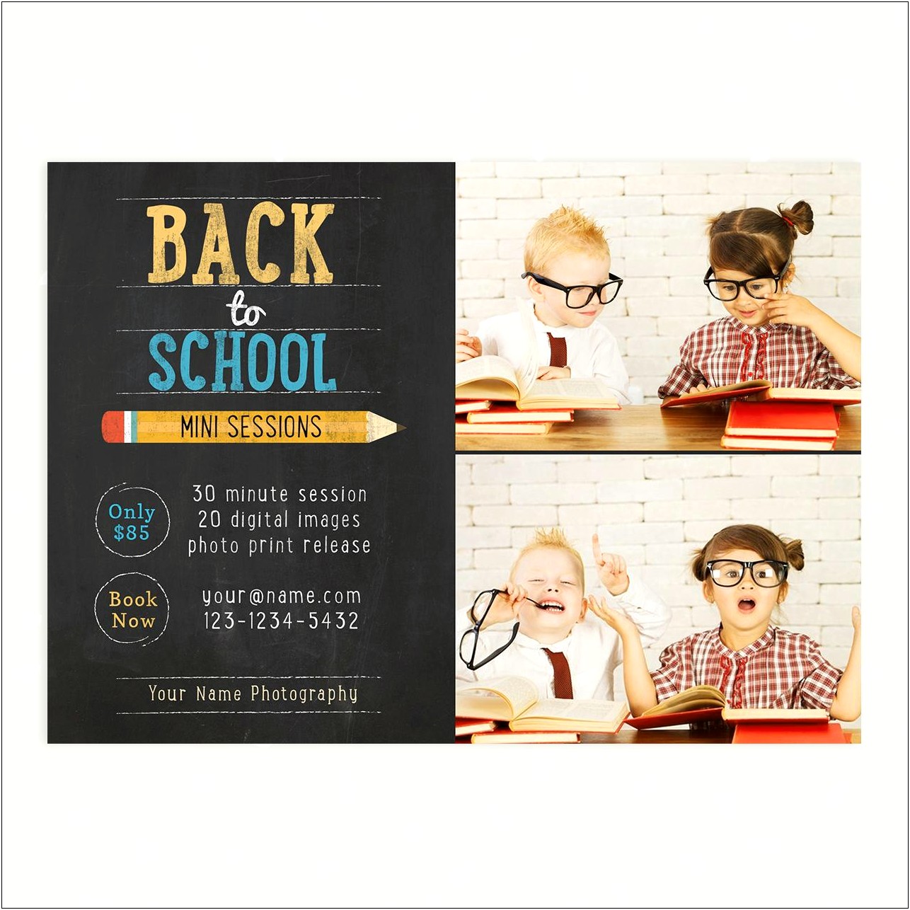 Back To School Mini Session Template Free