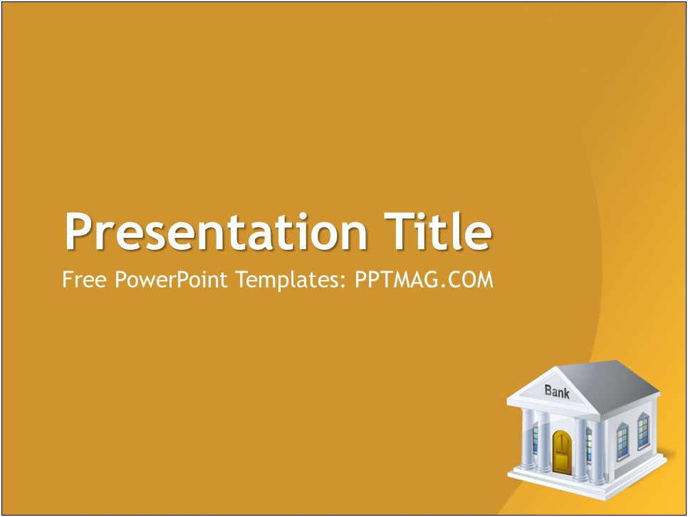 Bank And Money Powerpoint Templates Free Download