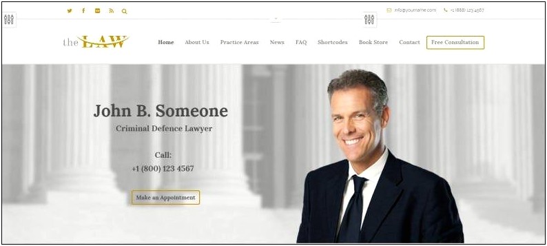 Barrister Lawyer Attorney Html Template Free Download