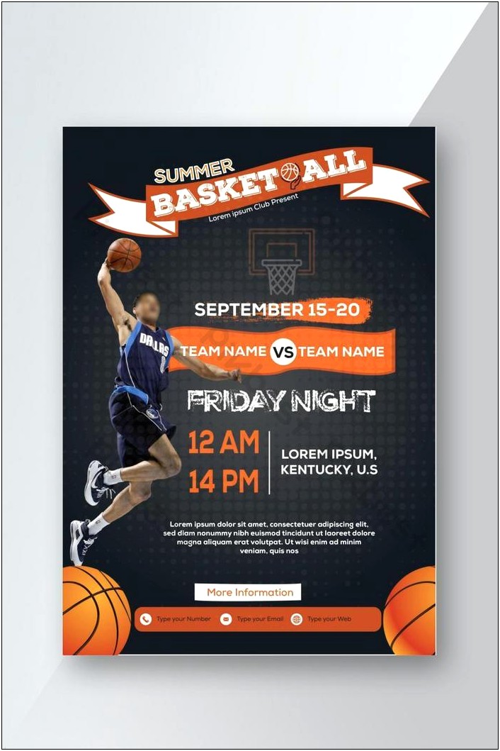 Basketball Aau Team Flyer Template Free