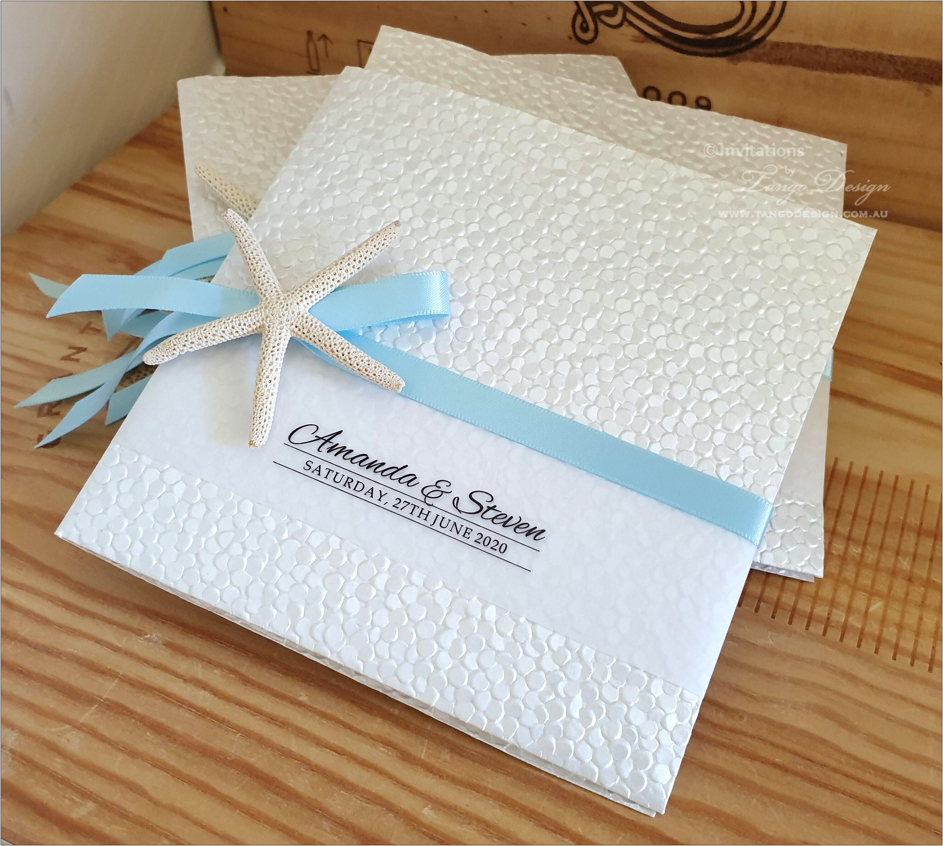 Beach Wedding Invitations In A Box