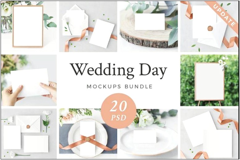 Best Wedding Template Bundle Mockup Free