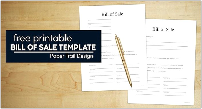 Bill Of Sale Car Sample Free Template