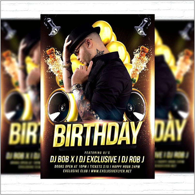 Birthday Bash Flyer Templates Psd Free