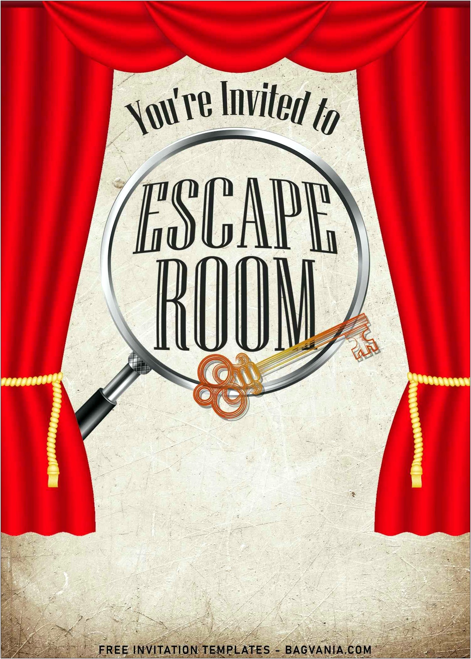 Birthday Invitation Escape Room Free Template