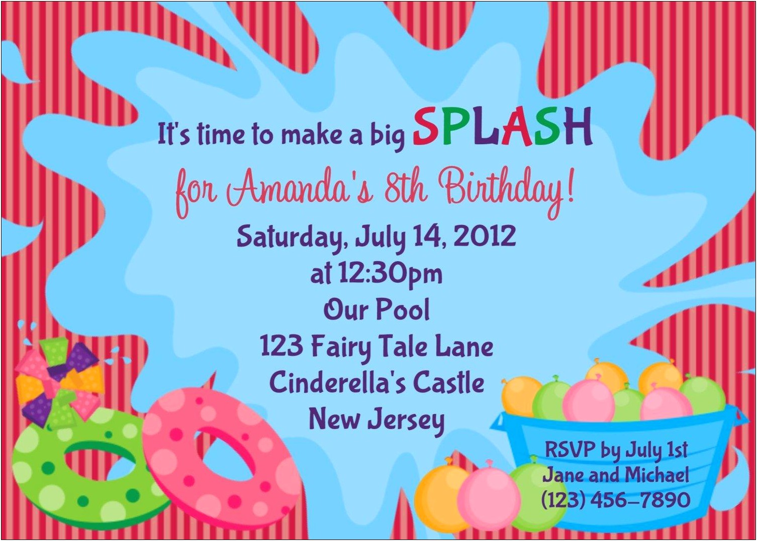 Birthday Party Invitation Template Free Downloads