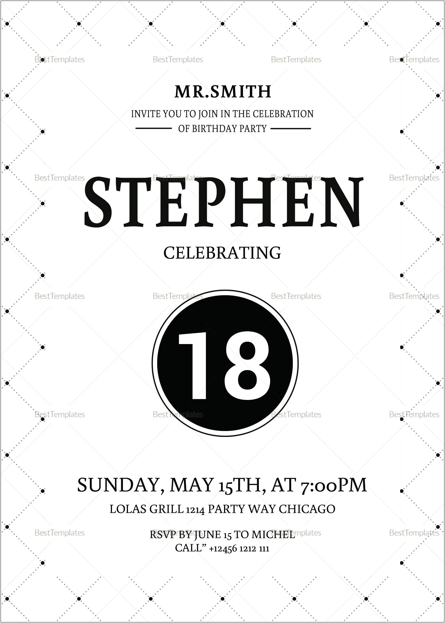 Birthday Party Invitation Template Publisher Free