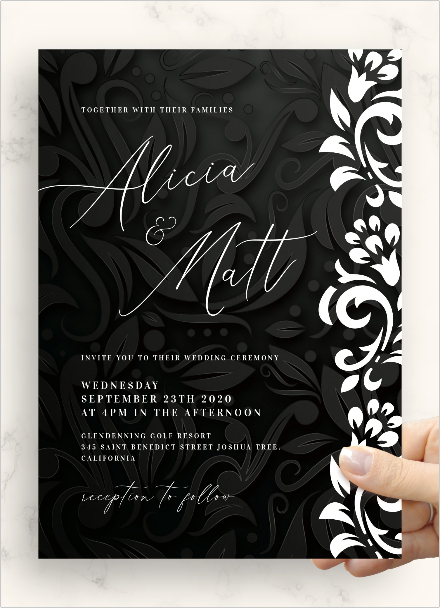 Black And White Invitation Templates Free Download