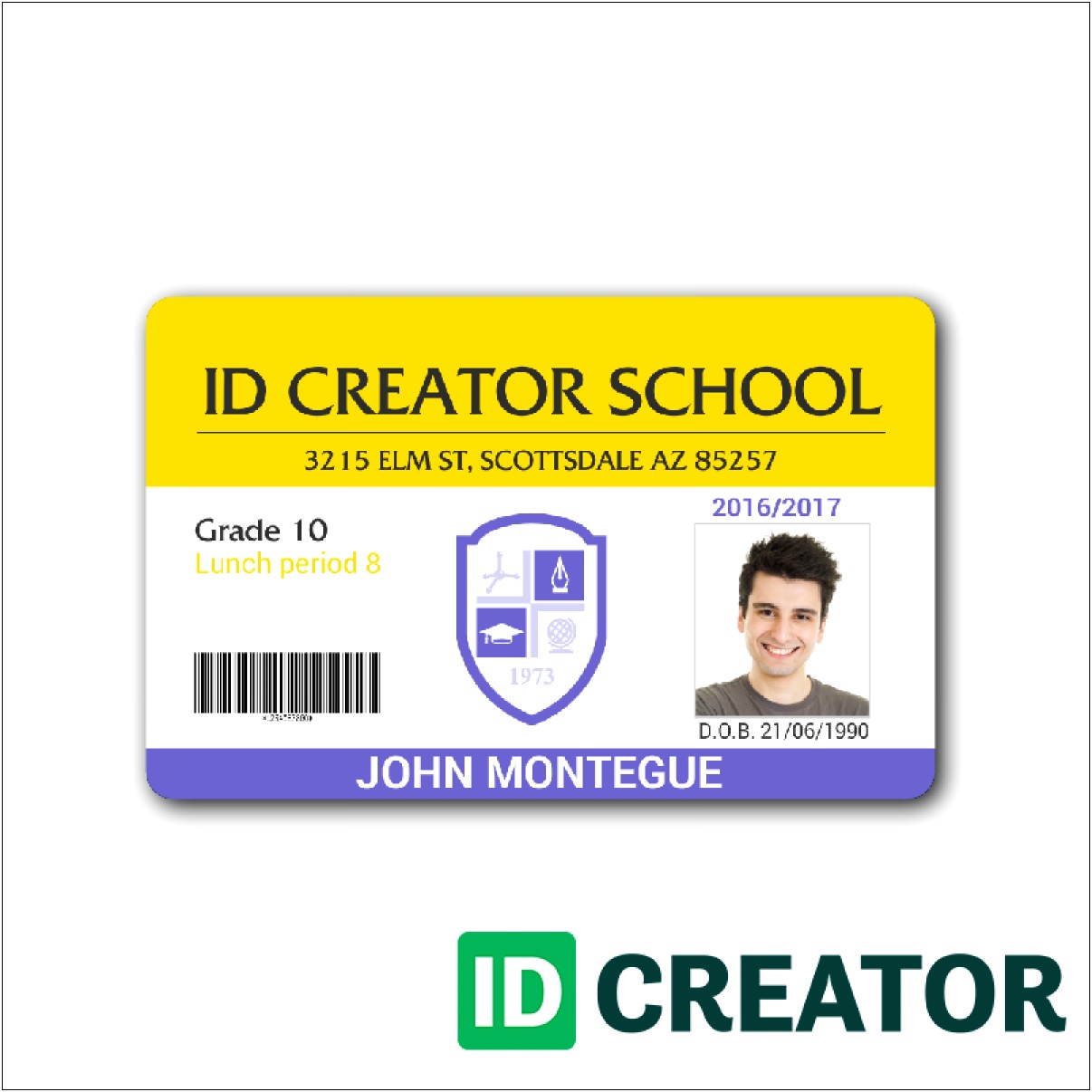 Blank Id Template Free For Student Id