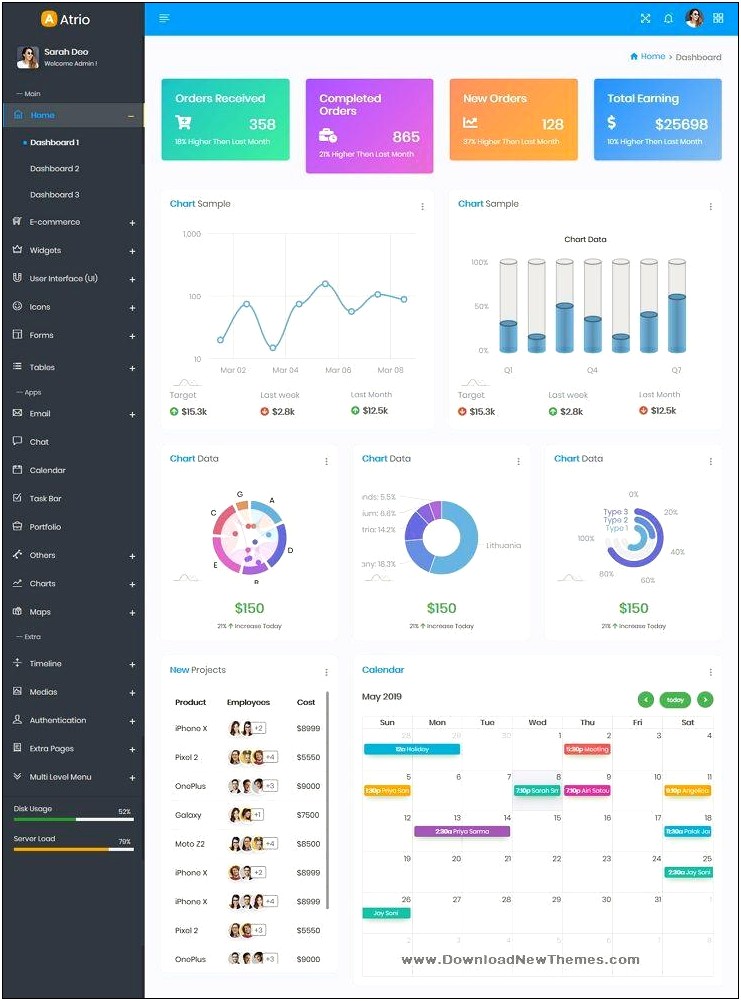 Bootstrap Hr Admin Templates Free Download