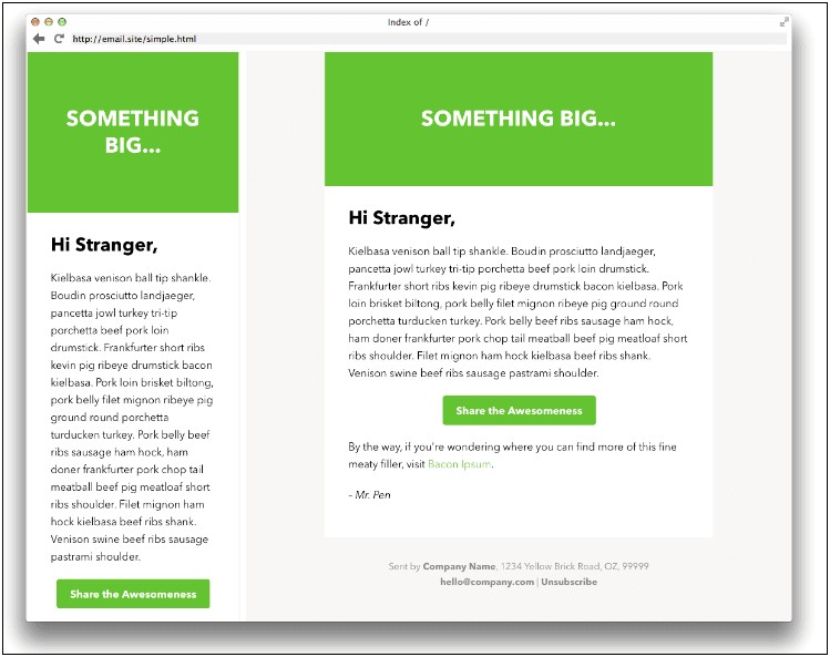 Bootstrap Responsive Email Template Free Download