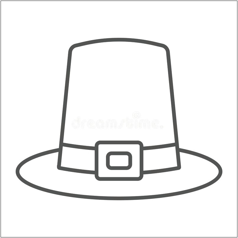 Boy Pilgrim Hat Free Template To Wear