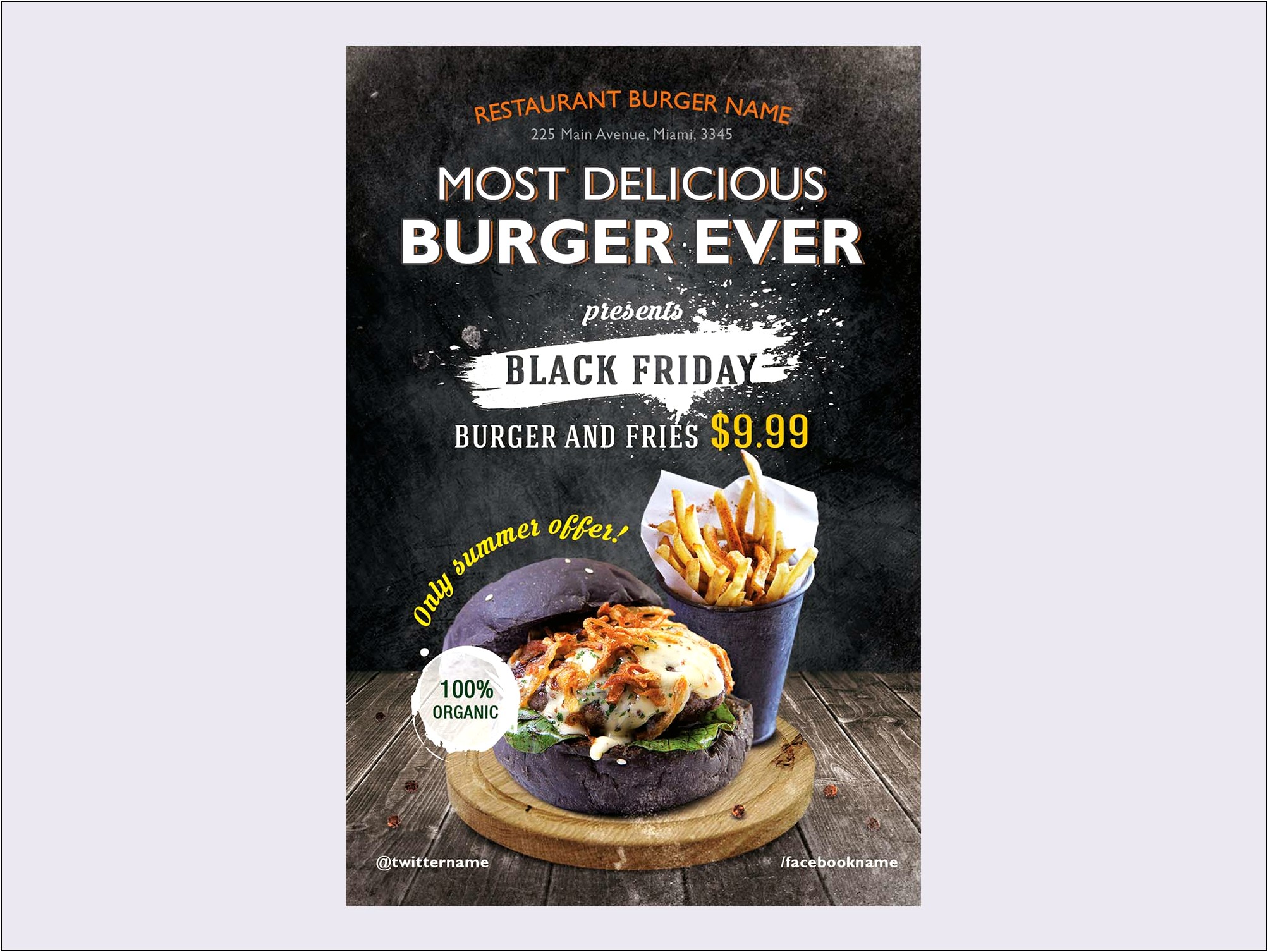 Burger Flyer Template Psd Free Download