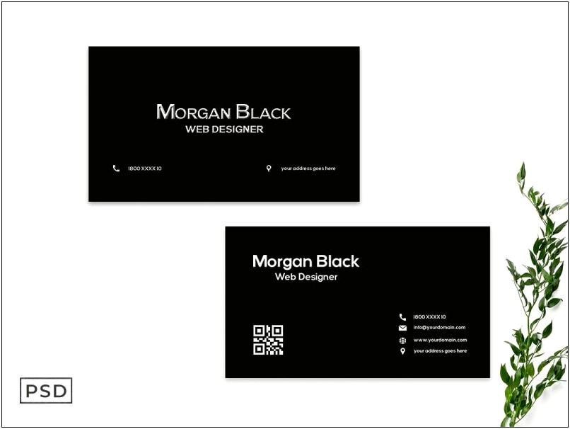 Business Card Template Display Psd Free