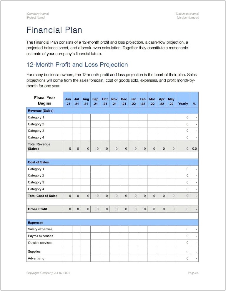 Business Plan Template Mac Pages Free