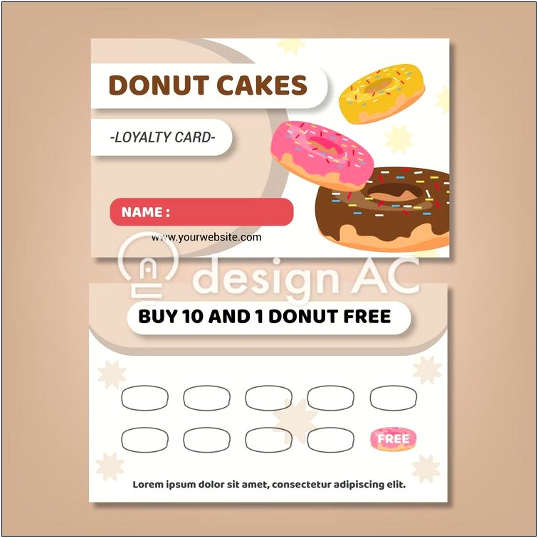 Buy 10 Get 1 Free Card Template