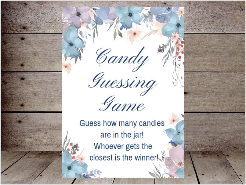 Candy Jar Guessing Game Template Free