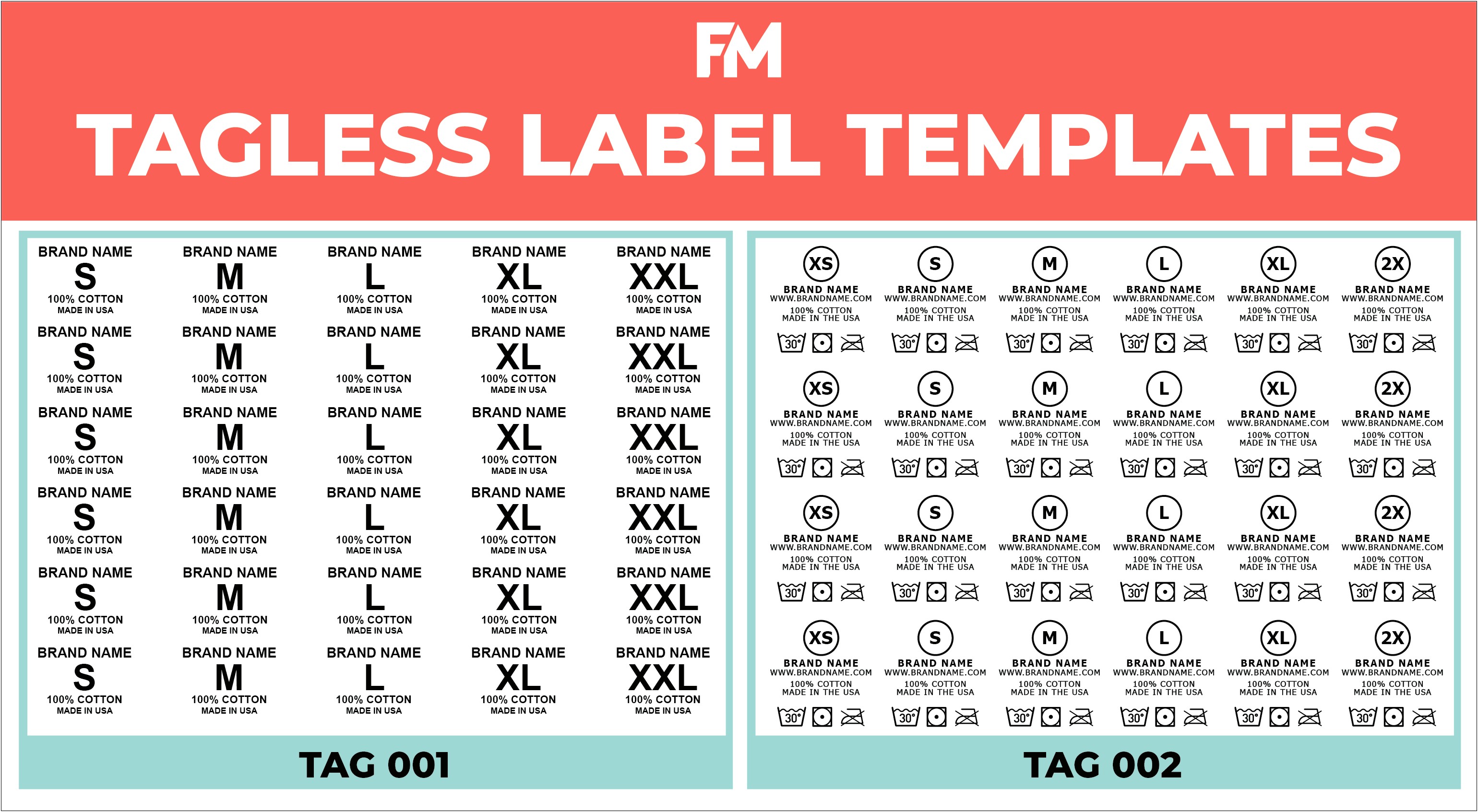 Care Label Template Psd Free Download